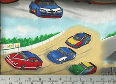 Cranston VIP ~ Nascar Type Stock Car Race Track ~ 100% Cotton Quilt Fabric BTY