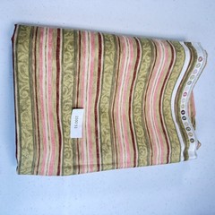 Benartex quilting cotton fabric brown pink floral stripes 64×43 1.7 yards