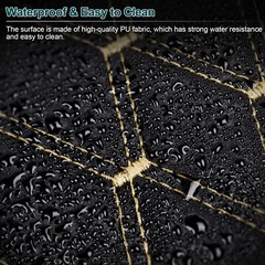 63″ Quilted Vinyl Faux Leather Fabric Foam Backed Car Upholstery Continuous Yard