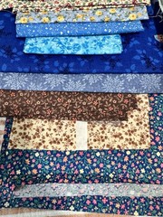 Cotton Mixed 35pc Fabric Scraps Lot Multicolor Patterns Quilting Crafts DIY 2lb