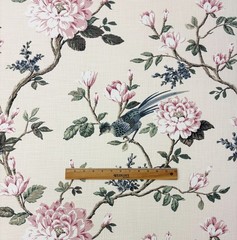 COVINGTON JOYBIRD 178 SILK BEIGE BIRD FLORAL MULTIPURPOSE FABRIC BY YARD 54″W
