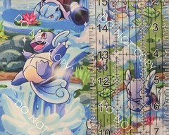 Custom 100% Cotton Woven Fabric Pokemon Rainbow By the 1/4 Yard 9×56 V2