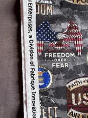 USA AIR FORCE Cotton Fabric 1/3 Yard x 44 Inches. 100% Cotton Quilting Sewing