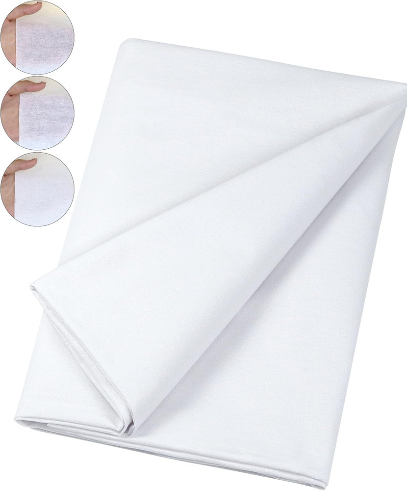 Woven Cotton Iron-On Fusible Interfacing: 44 Inch X 2 Yards White