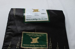 Adehye Wax Unisex Adult’s Wax Block Print Fabric EH6 Black Size 6 Yards NWT