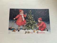 Milliken Printed Treasures old Christmas cards Images on Puma Cotton Fabric