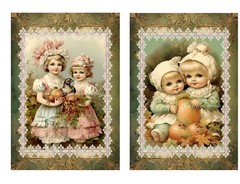 Victorian Thanksgiving A MULTI-SIZE SET Cotton Fabric Quilt Blocks
