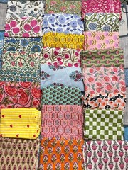 indian hand block printed scrap – scrap bundle – fabric scraps cotton – fabric