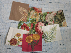 9 pieces 8″ x 9″ drapery/upholstery cotton fabric samples