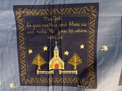 Vintage 1996 Psalms & Peace Doves Fabric By Fabric Traditions Approx. 45”X118”