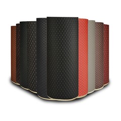 Vinyl Faux Leather Fabric W/ Foam Quilted Upholstery Material Sold by Yard