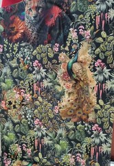 Tropical Jungle – Peacocks, Leopards, Hummingbirds – Cotton Jersey Knit OEKO-TEX