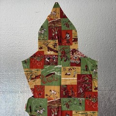 Vintage 1940s Adventure Sports & Western Print Cheater Quilt Fabric – 2 Remnants