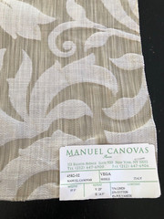 MANUEL CANOVAS Vega in Seigle 15 1/2 x 19″ Floral Damask Fabric Sample
