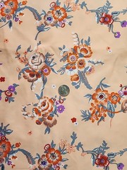Vintage Viney Floral Bouquets Double Knit Polyester Fabric 60″w X 3.5yds Sewing