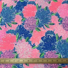 Lilly Pulitzer Cotton Poplin Fabric Multi Beach House Blooms 36″ X 57″