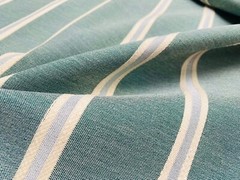 Linen Look Jacquard Striped Fabric Home Decor Material 280cm wide Cream Stripes