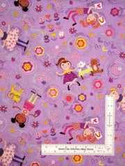 Girl Tea Party Dress Up Cotton Fabric Little Girls by SPX Spectrix By the Yard