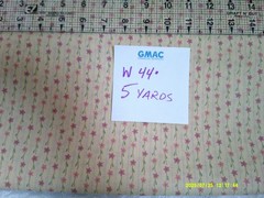 peach/pink flowered fabric 5 yards, cotton-cotton blend