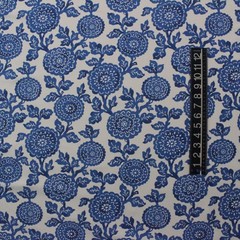 PREMIER PRINTS MUMS COBALT BLUE WHITE FLORAL MULTIPURPOSE FABRIC BY YARD 54″W