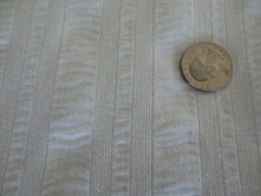 2935. Off-White PUCKERED STRIPE Craft COTTON or BLEND FABRIC–44″ x 1 3/8 yds.
