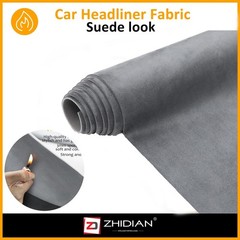 3MM Gray Suede Headliner Fabric 85″x60″ Foam Backed for Car Inner Roof Repair