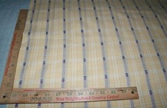 Yellow White Plaid & Stripe Flower Design Craft Sewing 19 x 46″ Homespun Fabric