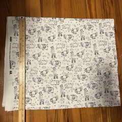 Joann’s Super Snuggle Cotton Flannel Gray White Baby Animals Uncut 2 Yards