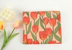 OEKO-TEX Tulip Flower Floral Patterned Fabric made in Korea by the Half Yard