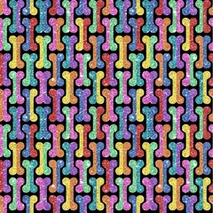 Animal Fabric | Diva Pups Dog Bones on Black | Henry Glass YARD