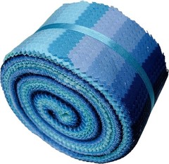 Jelly Roll Fabric – 10 Assorted Solid Colors, 100% Cotton, 40 Pre-Cut Strips (2.