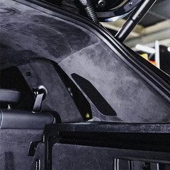 Suede Auto Headliner Fabric 54″ L × 60″ W with Foam Backing – 54″L×60″W Black