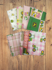 8 Fat Quarters – Assorted John Deere Pink Fat Quarter Bundle