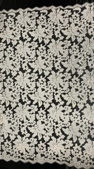 Liana OFF WHITE Embroidered Floral Sequins on Mesh Lace Fabric by the Yard – 10