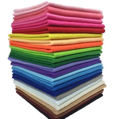 24 PCS 20x30cm 1.4mm Soft Felt Fabric Sheet Assorted Color Craft Sewing DIY
