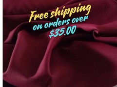 Burgundy Tropical 100% Polyester non-stretch, machine washable.