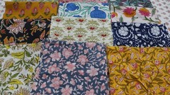 60 Pcs Mix Charm Pack Cotton Squares Patchwork Quilting Fabric Bundle Scraps Lot