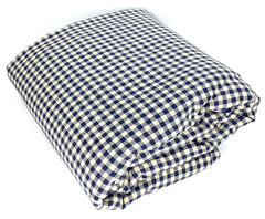 Navy Blue & Beige Gingham Checkered Quilt Fabric Textiles 90″ x 44″ New Arrival