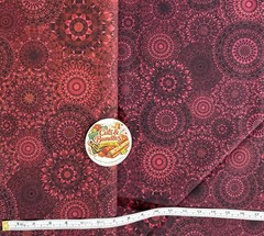 QT Quilting Fabric Jewelscape by the yard Cotton 28979-M Blenders Crimson Red