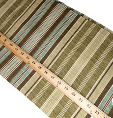 Tommy Bahama Woven Cotton Fabric “Vera Cruz” Brown/Aqua Stripe Home Decor 54×40″