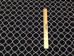 BRYANT MOROCCO LATTICE JET BLACK GATE INDOOR OUTDOOR FABRIC BY THE YARD 54″W