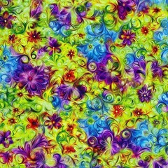 ELECTRIC GARDEN Quilting Fabric, 100% Cotton, Lime Twist