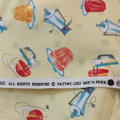 Vintage Coffee Print Fabric m miller mix n perk C-3203 OOP