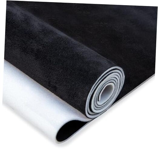 Suede Auto Headliner Fabric 54″ L × 60″ W with Foam Backing – 54″L×60″W Black