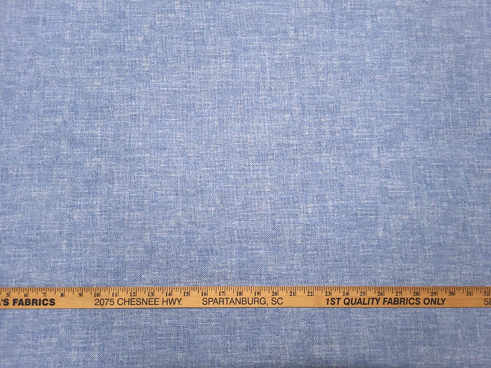 P Kaufmann DESMOND SOLID CHAMBRAY Indigo Blue Slubby Solid Drapery Uph Fabric