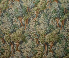 Woodland Forest Tree Tapestry Fabric Curtain Upholstery Cushion Soft Furnishing