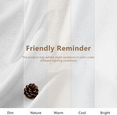 Linen Fabric by the Yard, 61 Inch Wide White Blend Cloth, 60% Linen 40%