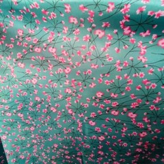 By Yard Elegant Floral Satin Fabric Soft Polyester Charmeuse Material
