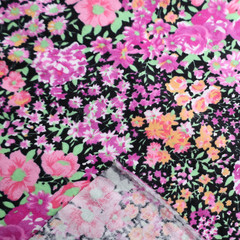 100% Cotton Flannel Fabric, Floral Printed(4 Types) – By the Yard