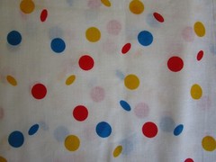 Vintage Kettlecloth Cotton/COTTON BLEND SEMI-SHEER Fabric, POLKA DOT, 2 1/4 YDS